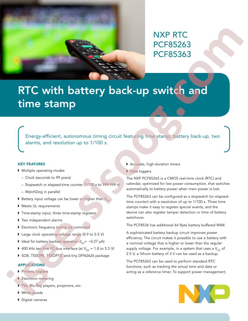 PCF85263 Datasheet
