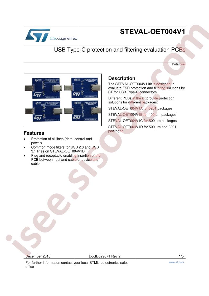 STEVAL-OET004V1 Brief