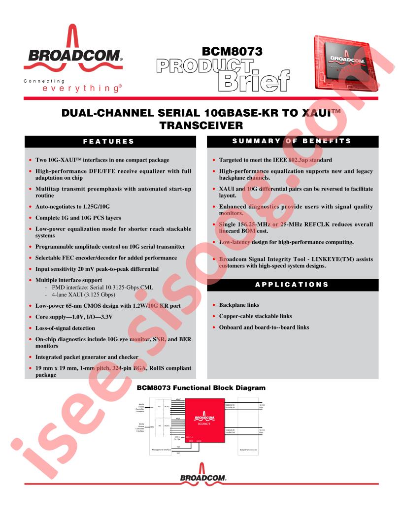 BCM8073 Brief