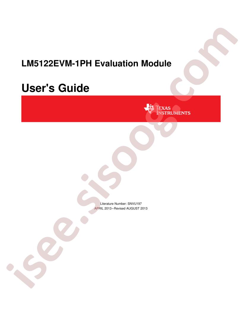 LM5122EVM-1PH User Guide