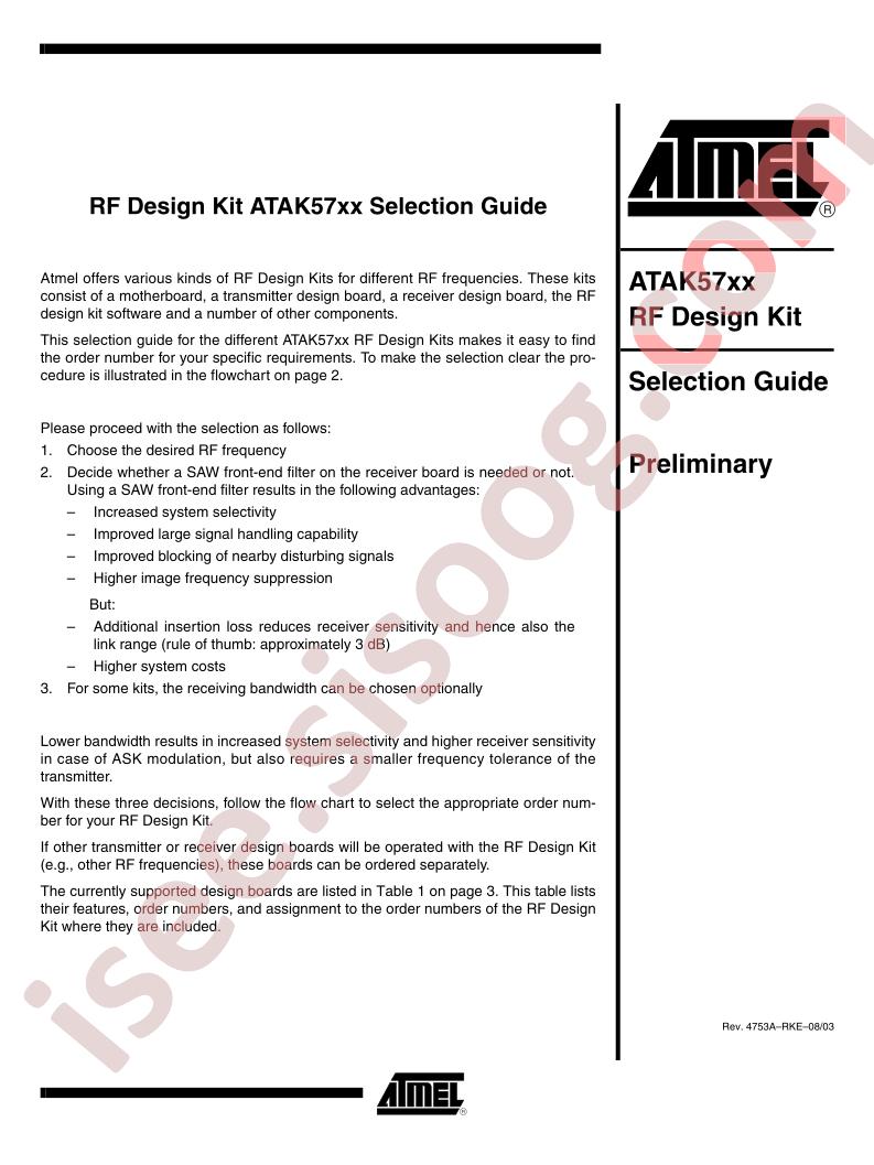 ATAK57xx RF Design Kit