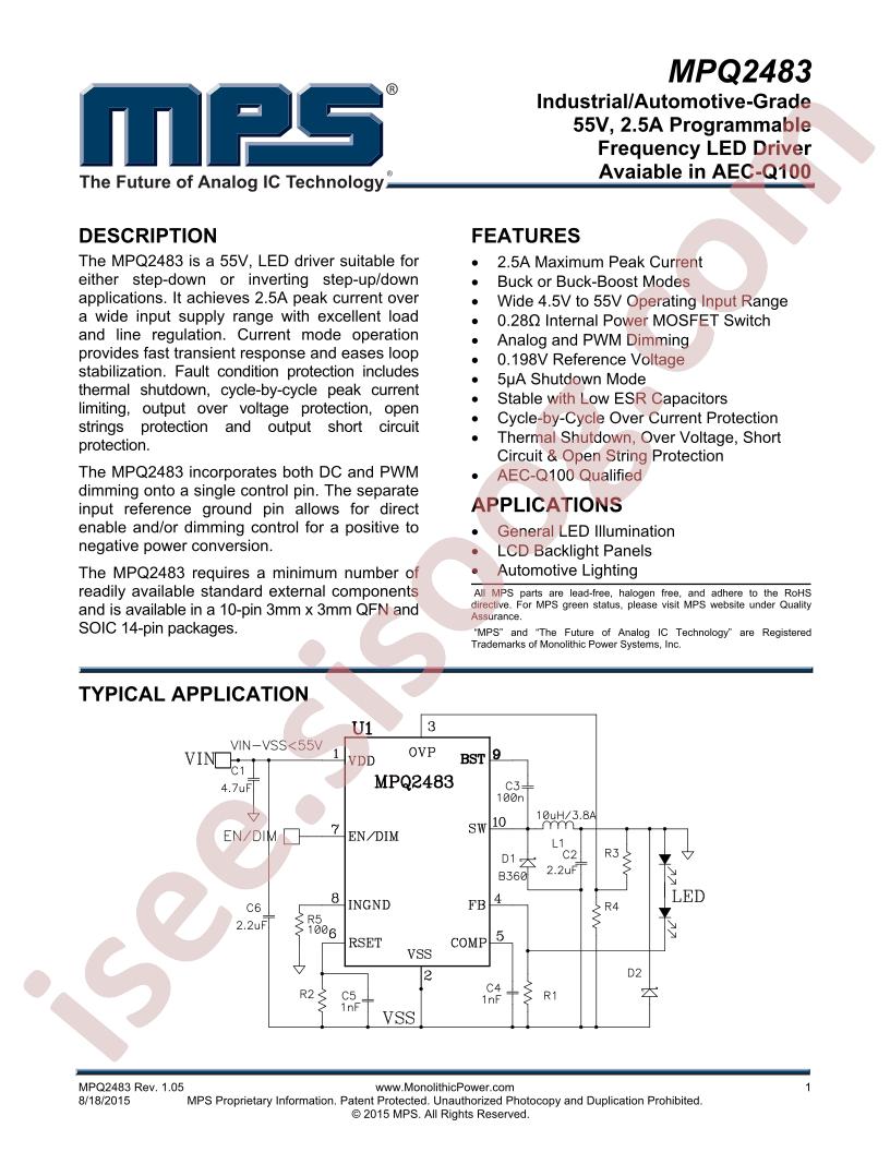 MPQ2483 Datasheete