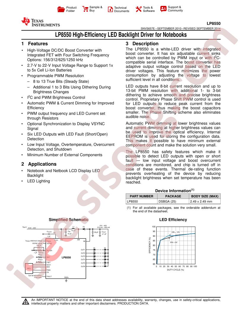 LP8550 Prod Brief