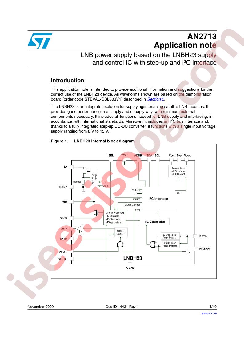 STEVAL-CBL003V1 App Note