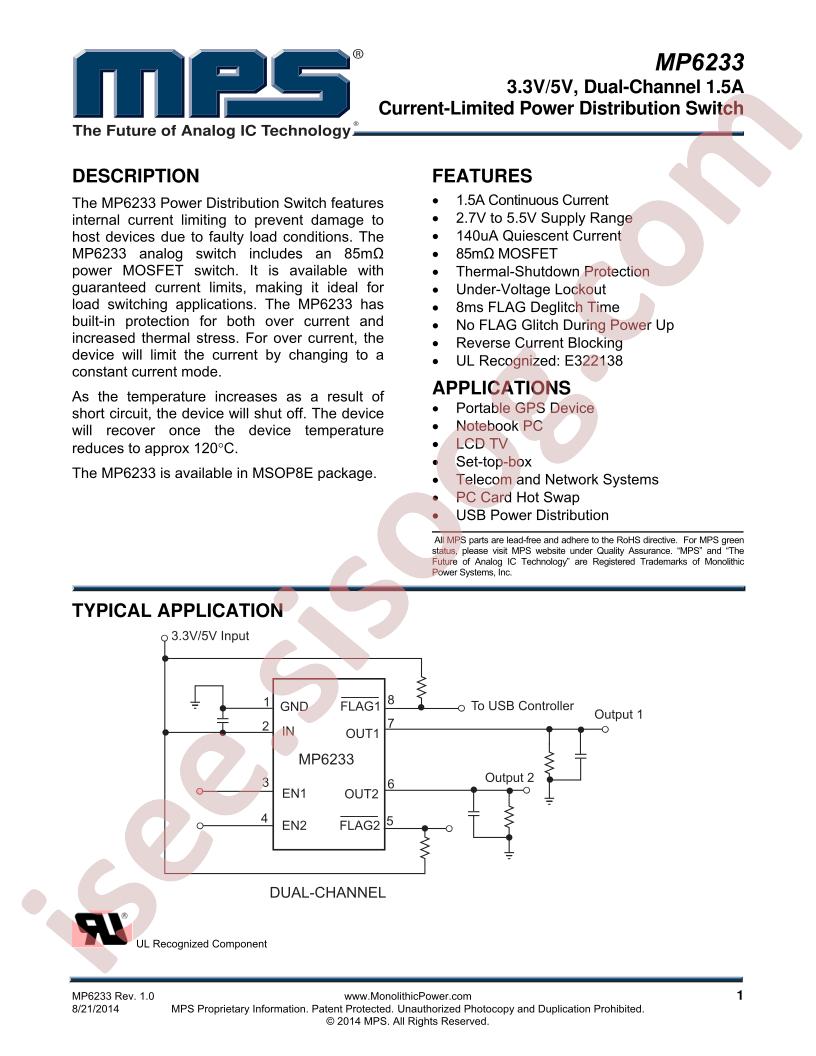 MP6233 Datasheet