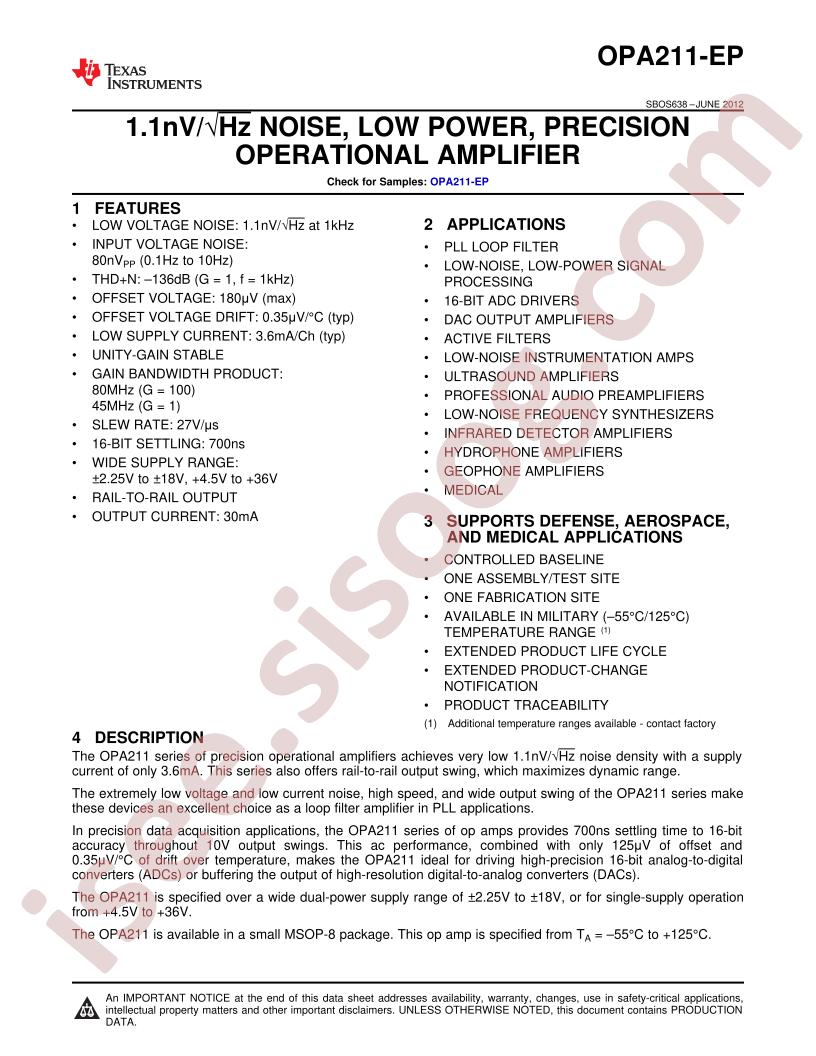 OPA211-EP