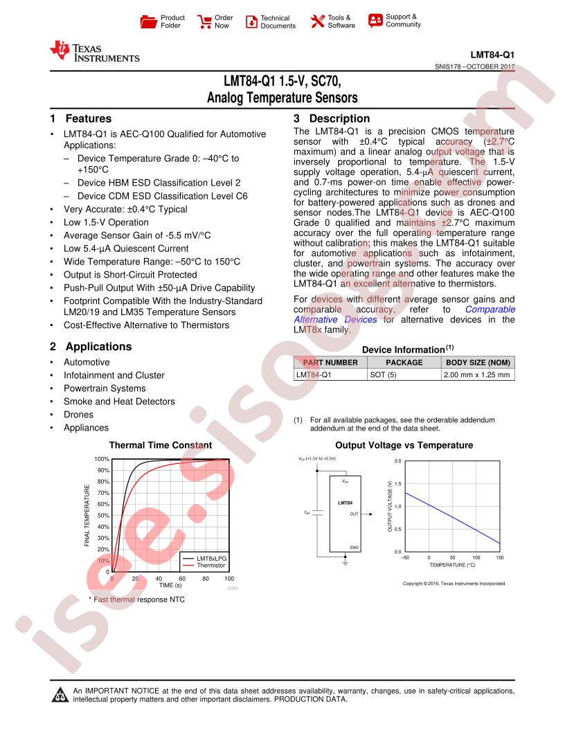 LMT84(-Q1) Datasheet