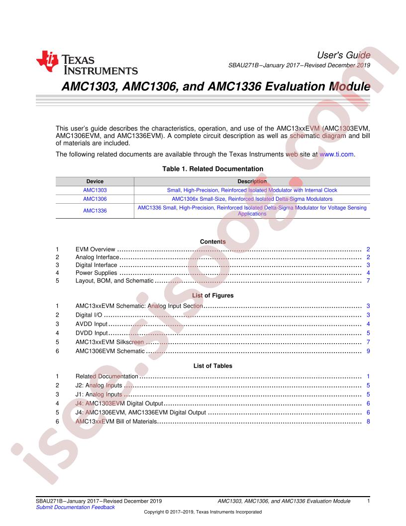 AMC1303, 06 EVM User Guide