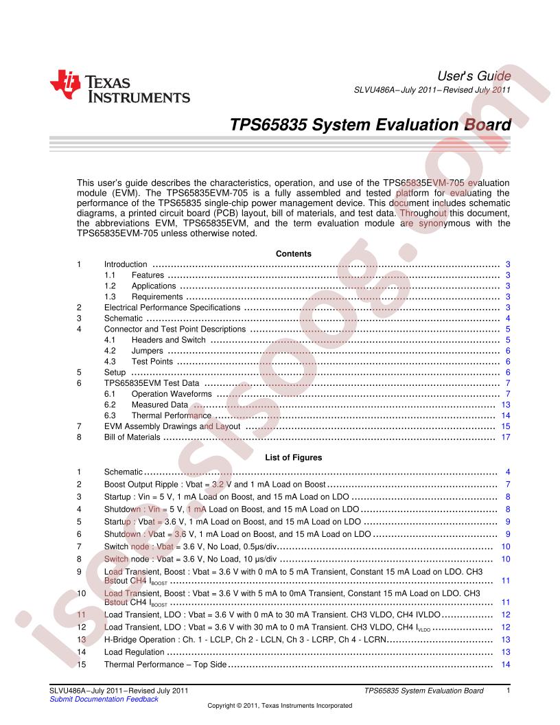 TPS65835EVM-705 User Guide