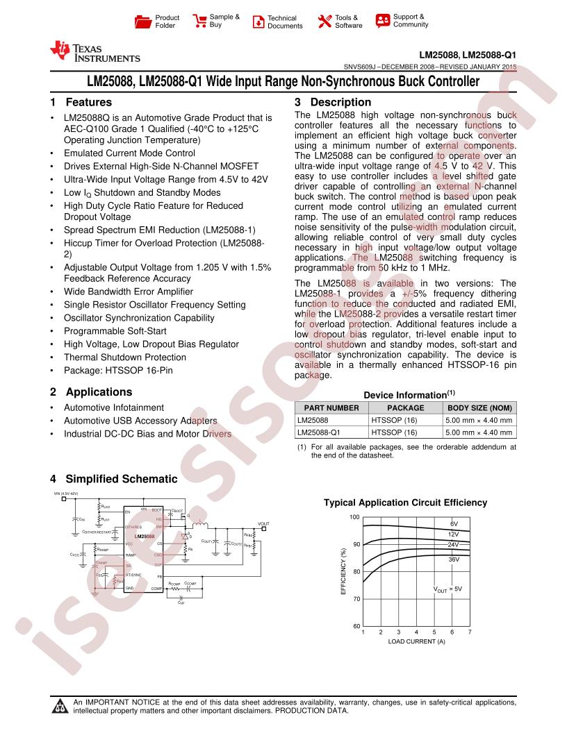 LM25088 Datasheet