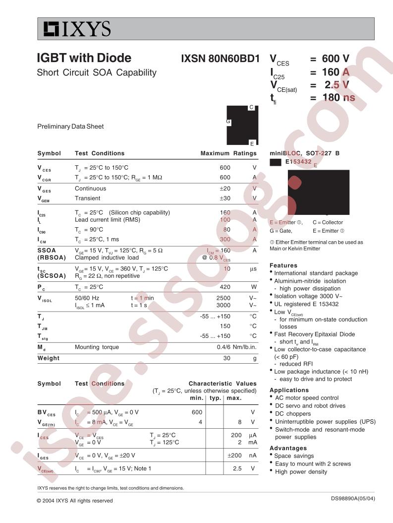 IXSN80N60BD1