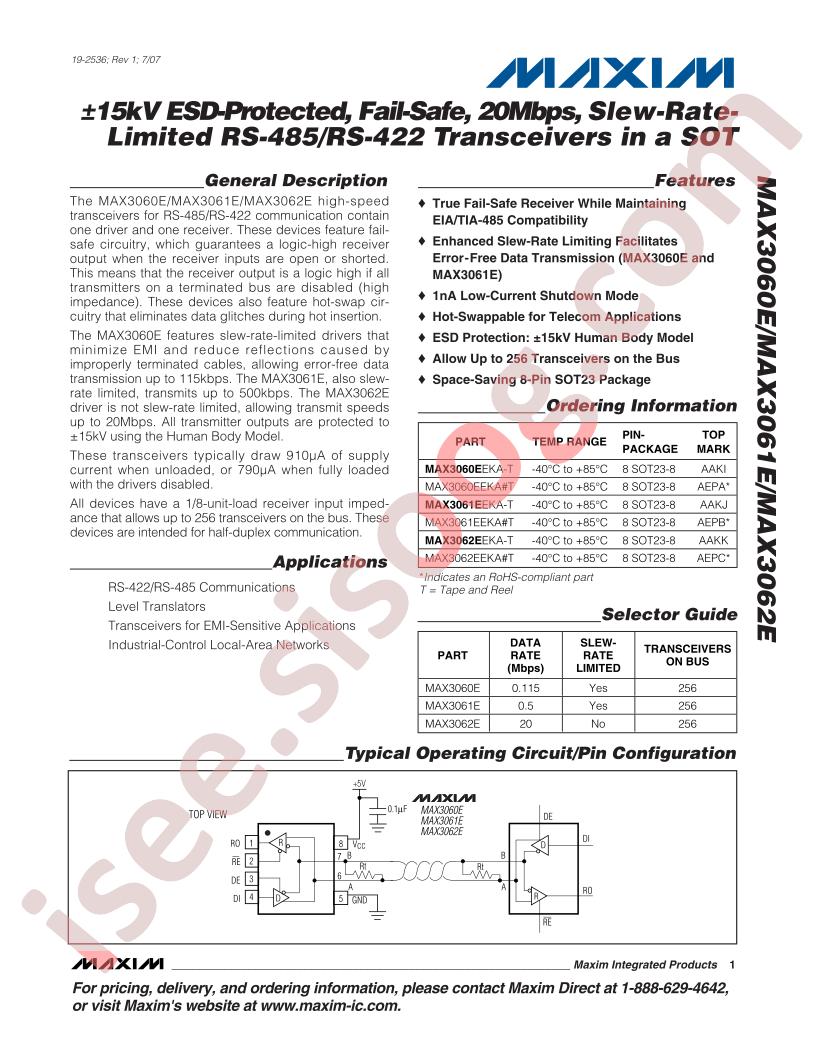 MAX3060E-62E