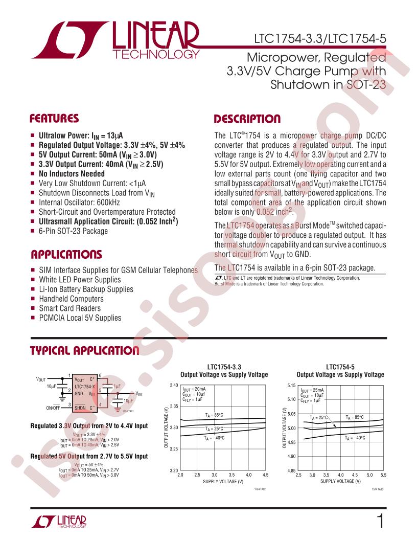 LTC1754-3.3/5