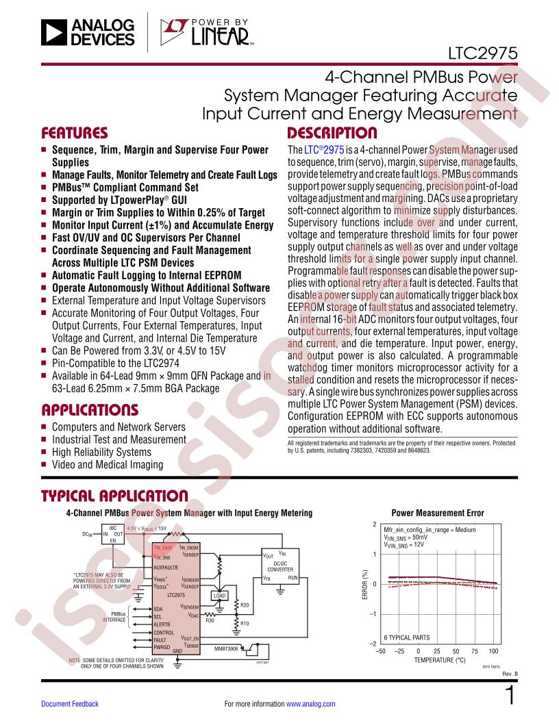 LTC2975 Datasheet