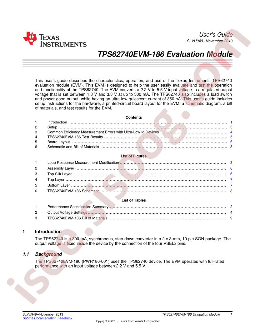 TPS62740EVM-186 User Guide