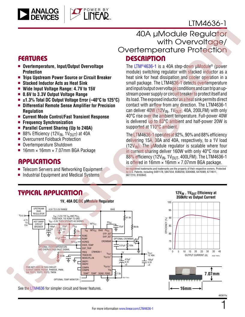 LTM4636-1 Datasheet