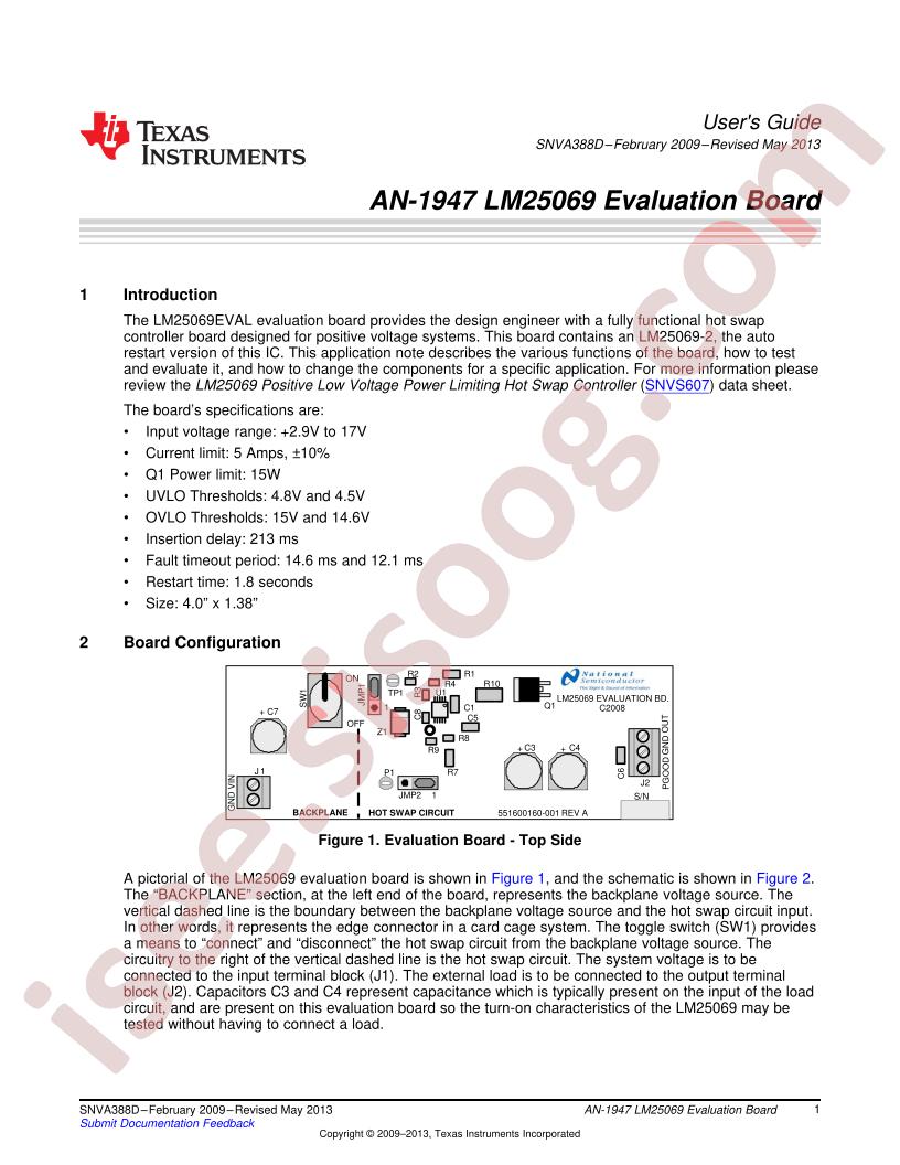 LM25069 Eval Board