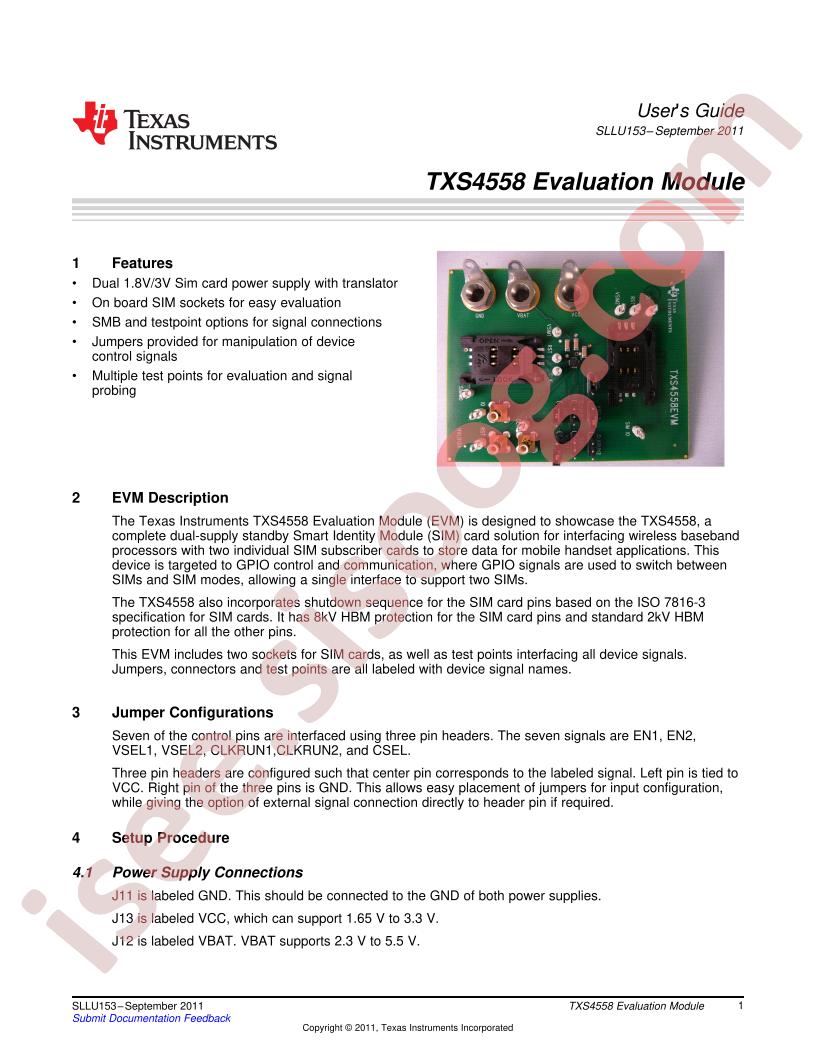 TXS4558 User Guide