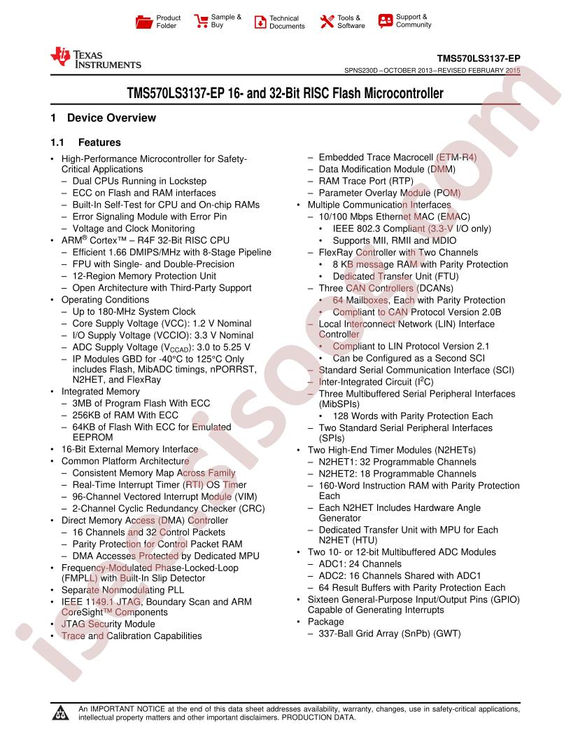 TMS570LS3137-EP