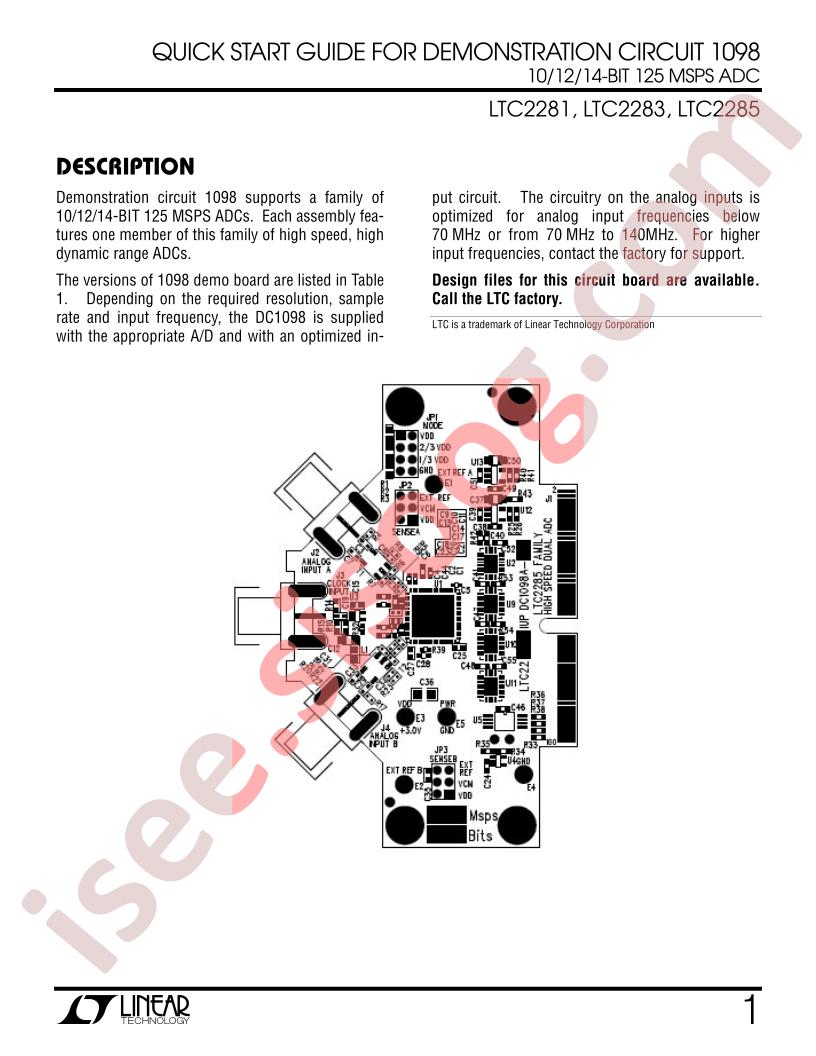 DC1098 Quick Start Guide
