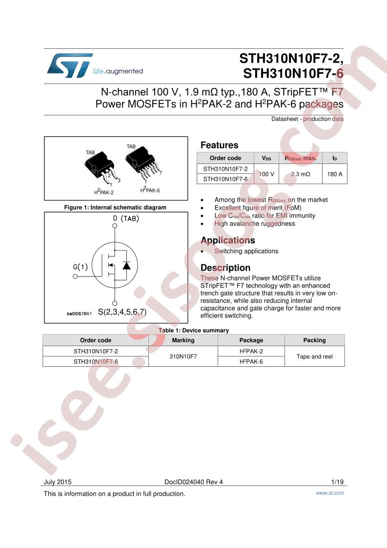 STH310N10F7-2,-6