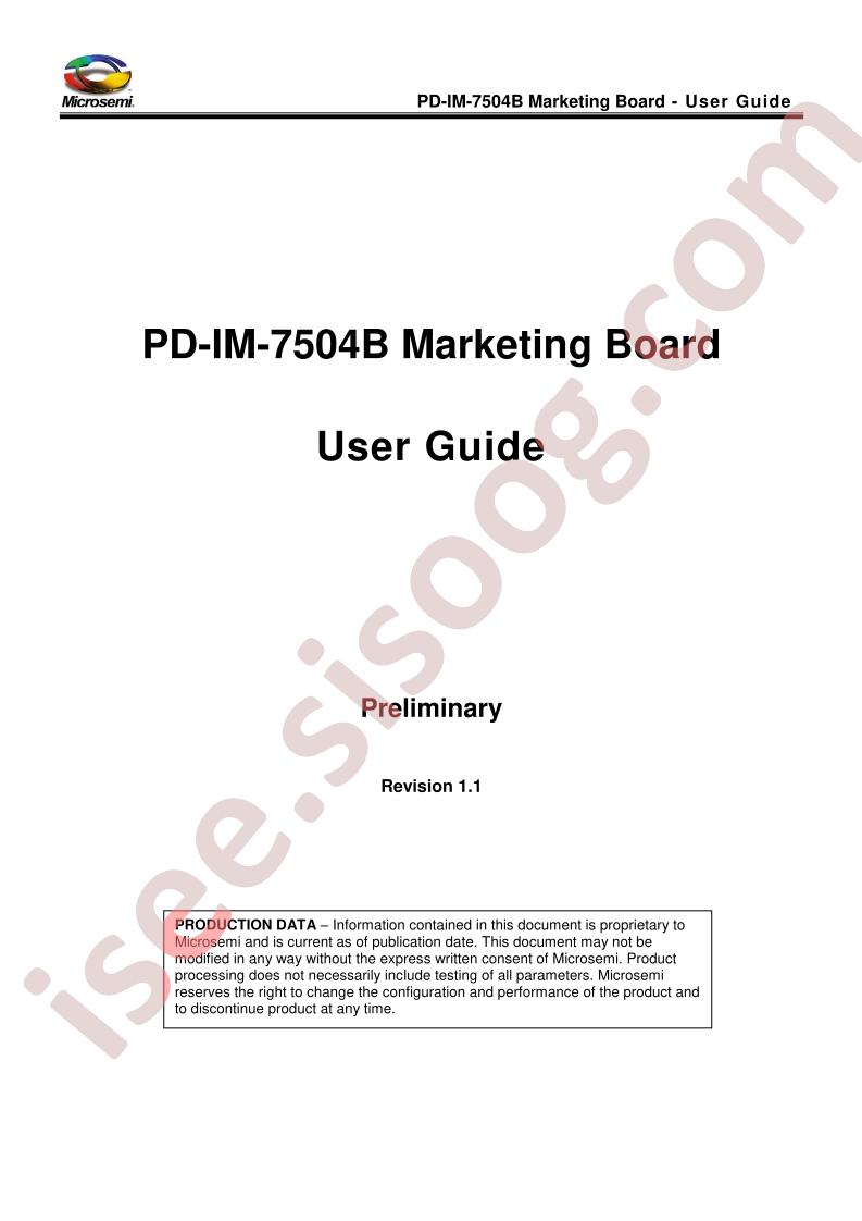 PD-IM-7504B User Guide