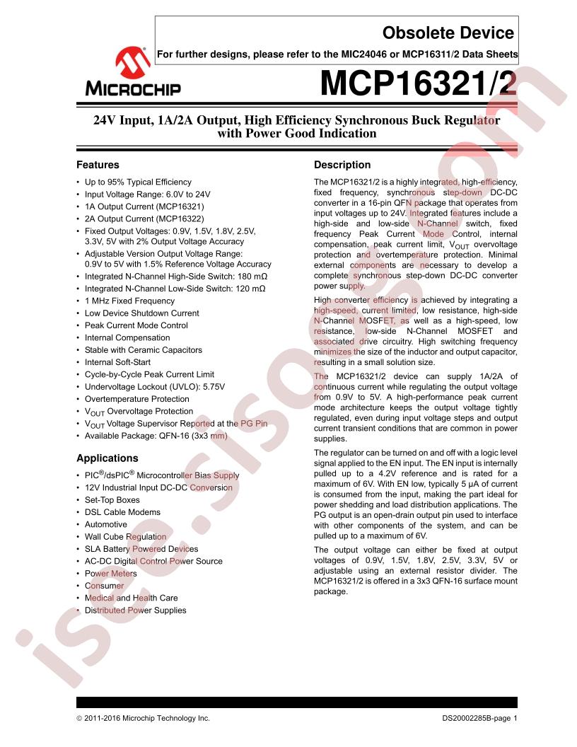 MCP16321,2 Datasheet