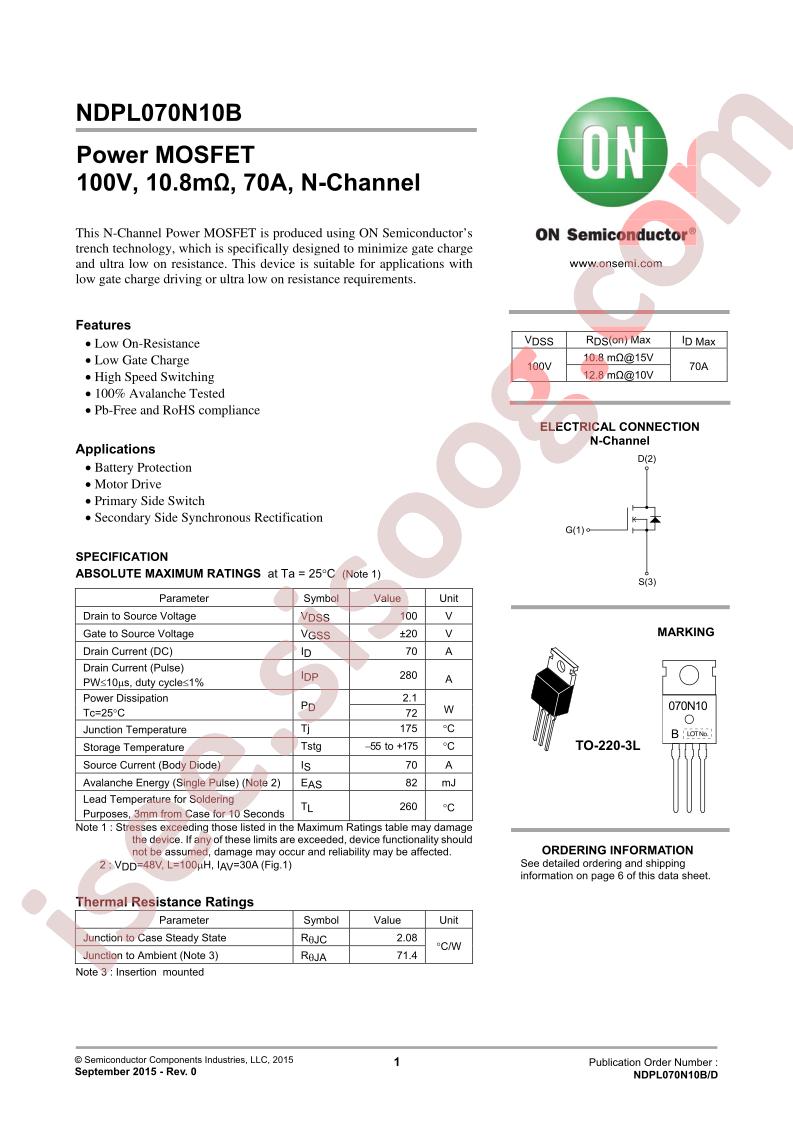 NDPL070N10B