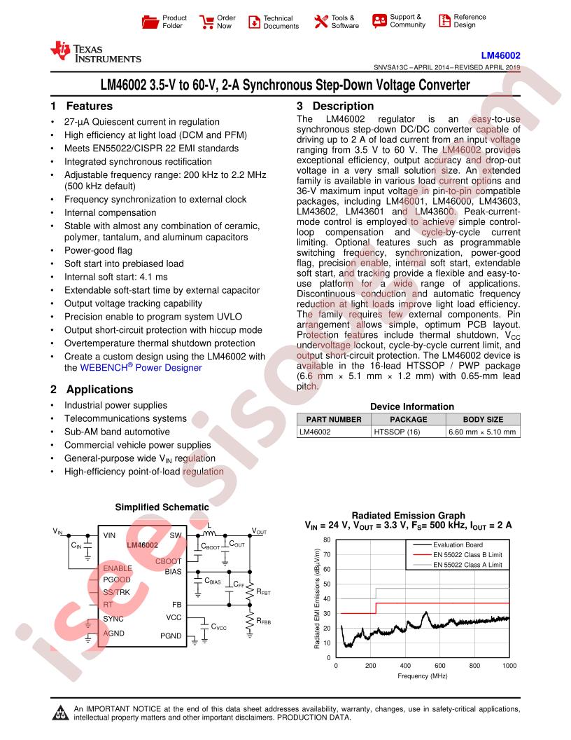 LM46002 Datasheet
