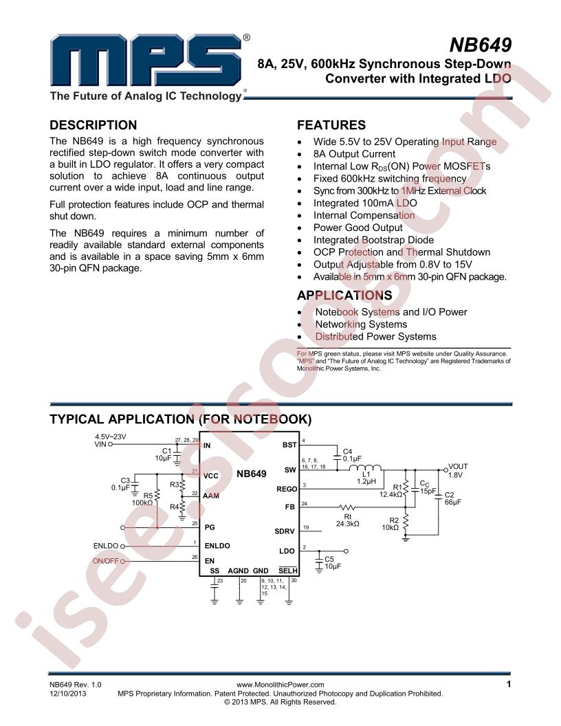 NB649 Datasheet