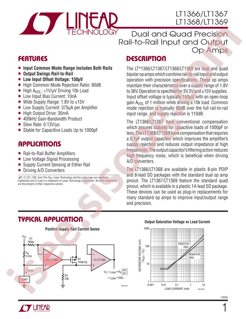 LT1366-69 Datasheet