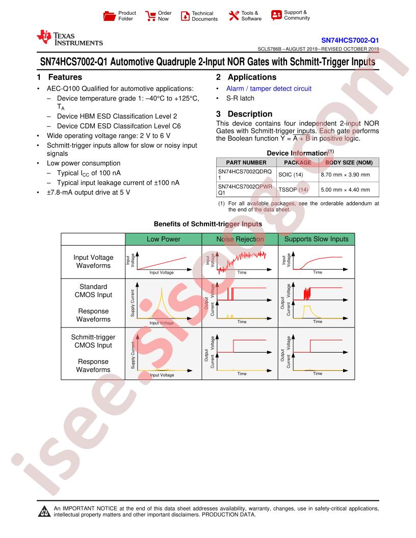 SN74HCS7002-Q1
