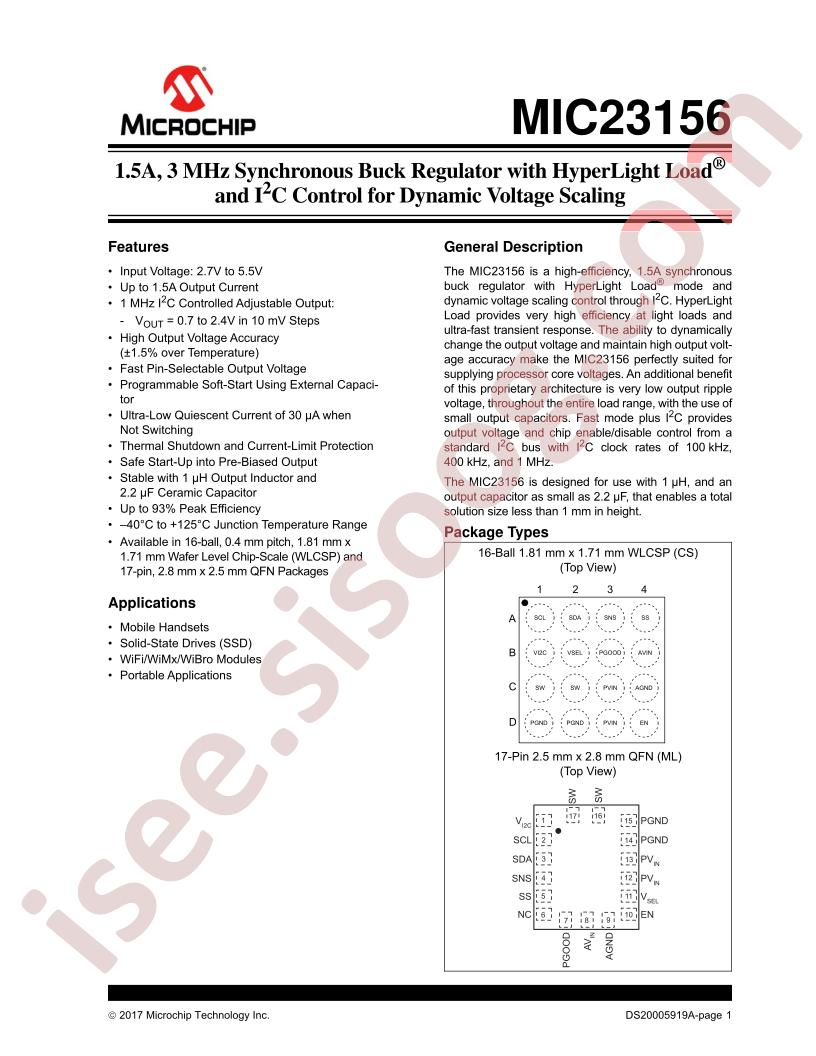 MIC23156 Datasheet