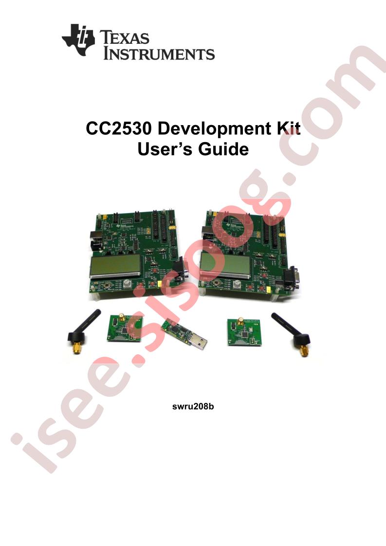 CC2530 Dev Kit User Guide