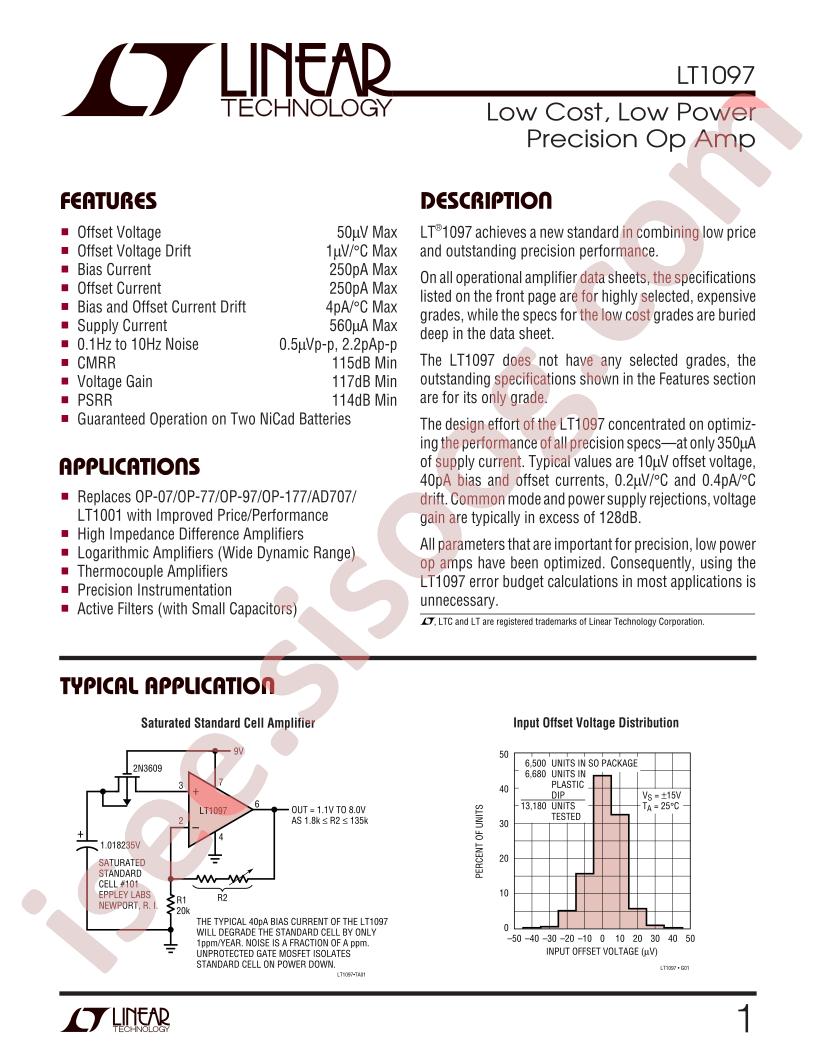 LT1097 Datasheet