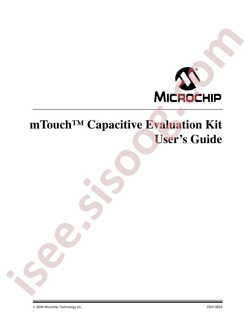 MTouch Capacitive Eval Kit Guide