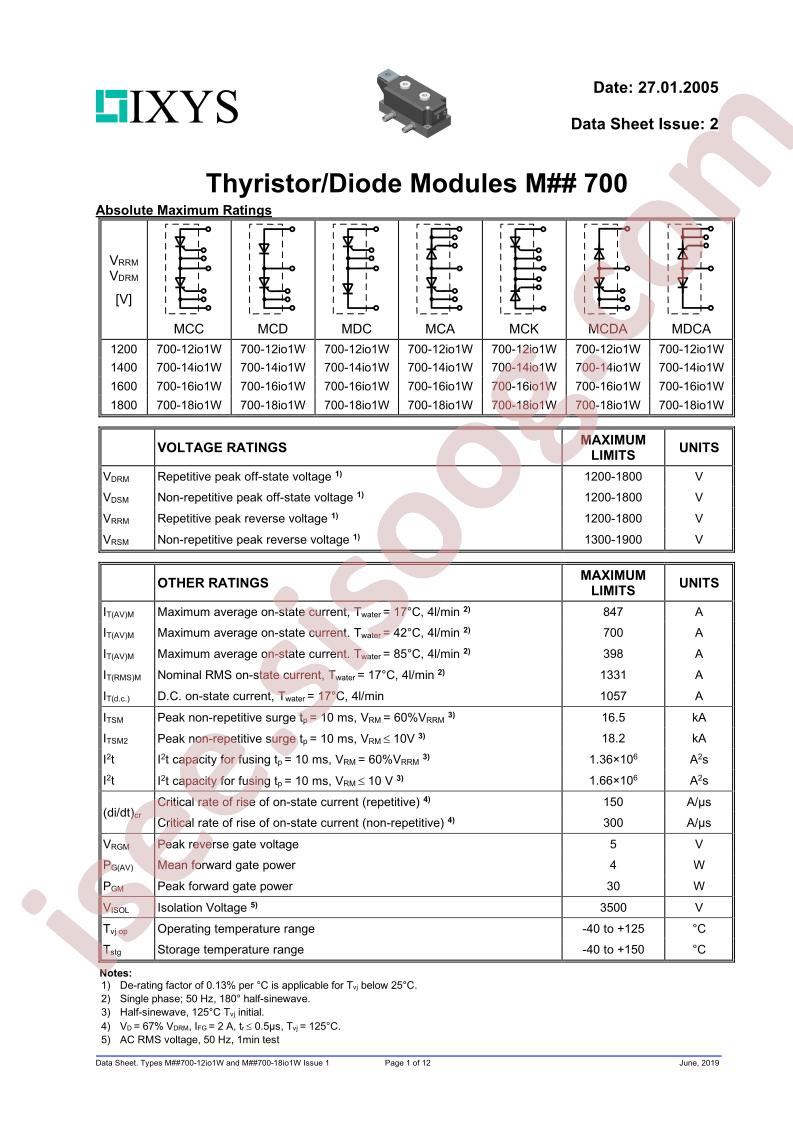 MCx, MDC700 Series