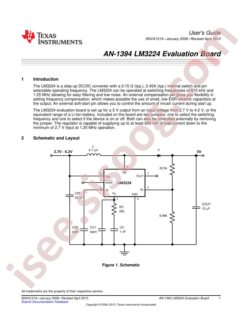 LM3224 Eval Board AppNote