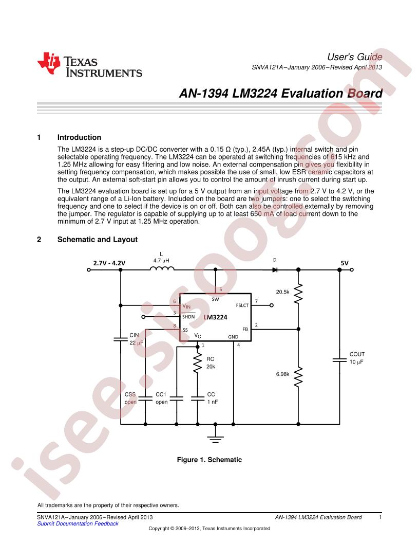 LM3224 Eval Board AppNote