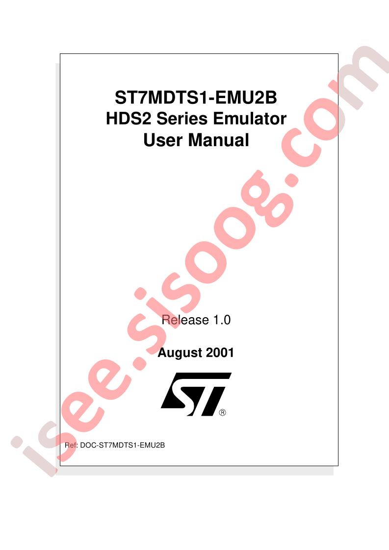 ST7MDTS1-EMU2B Manual