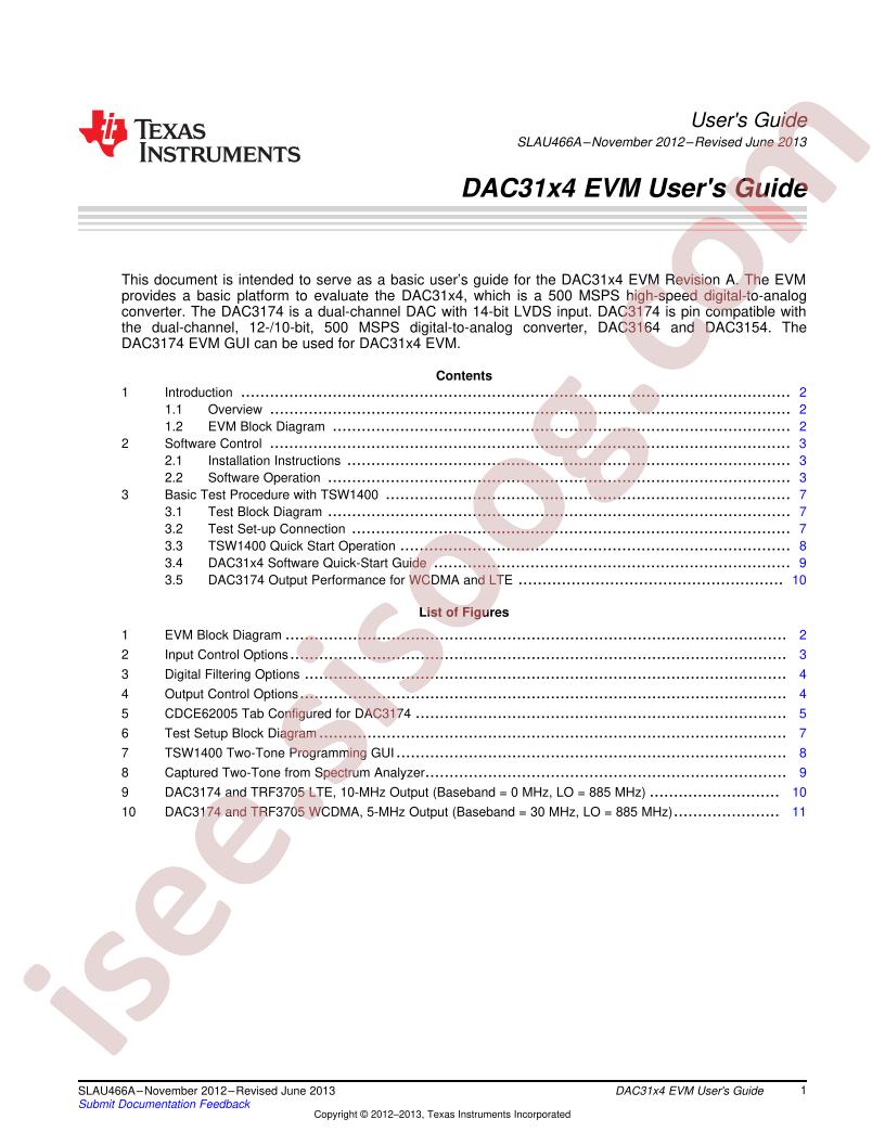 Dc31x4 EVM User's Guide