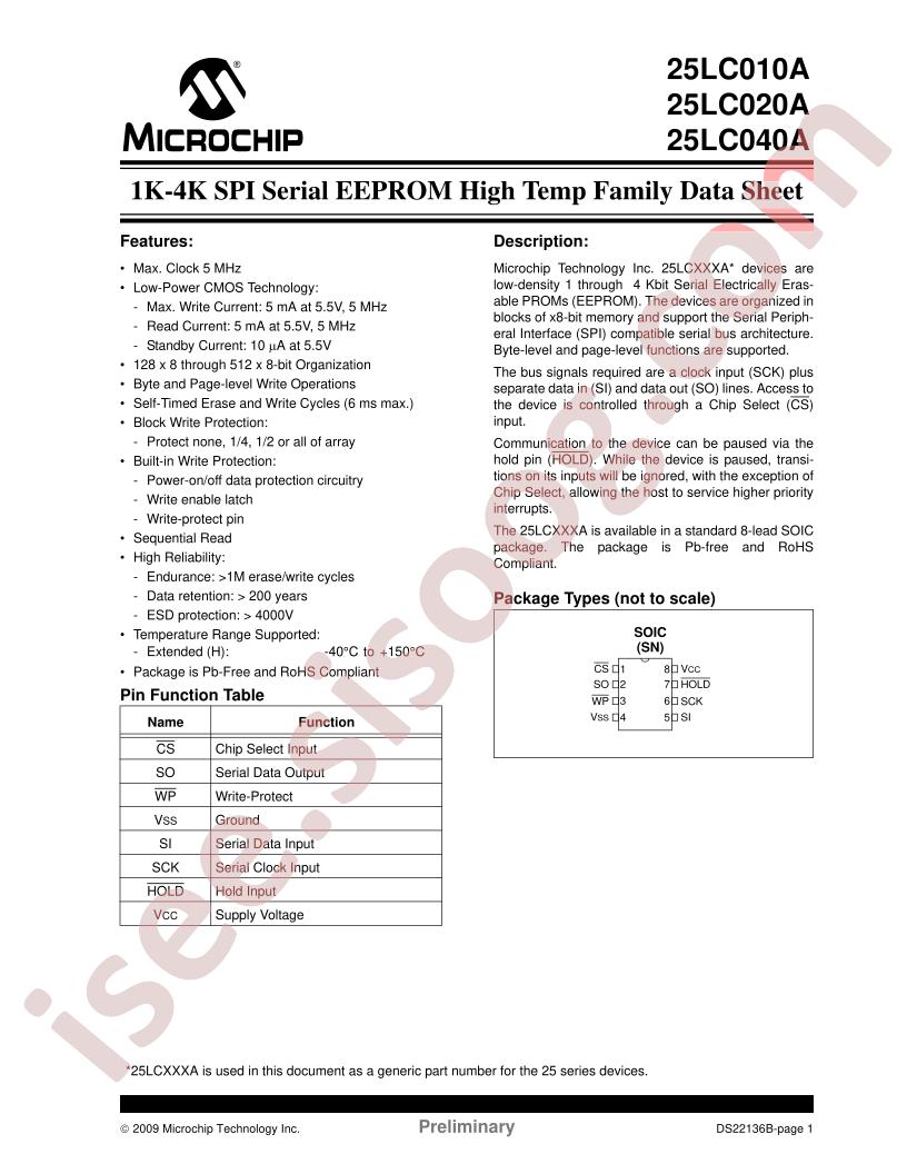 25LC0(1,2,4)0A Datasheet