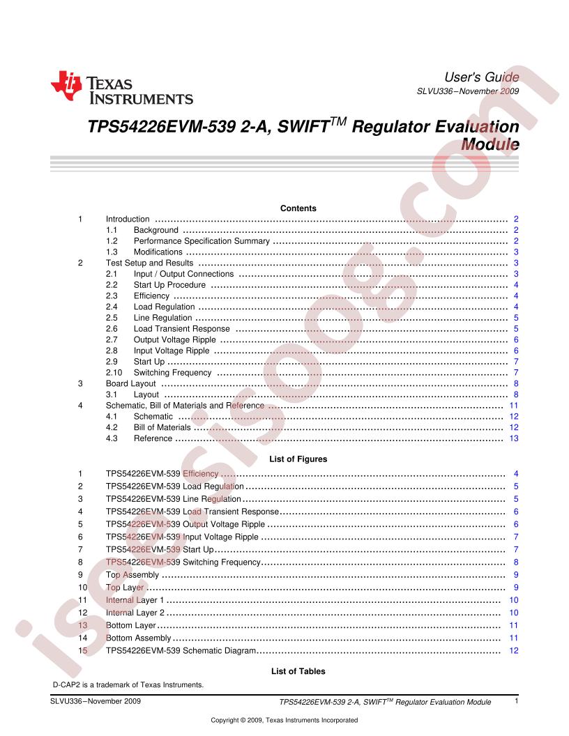 TPS54226EVM-539 Guide