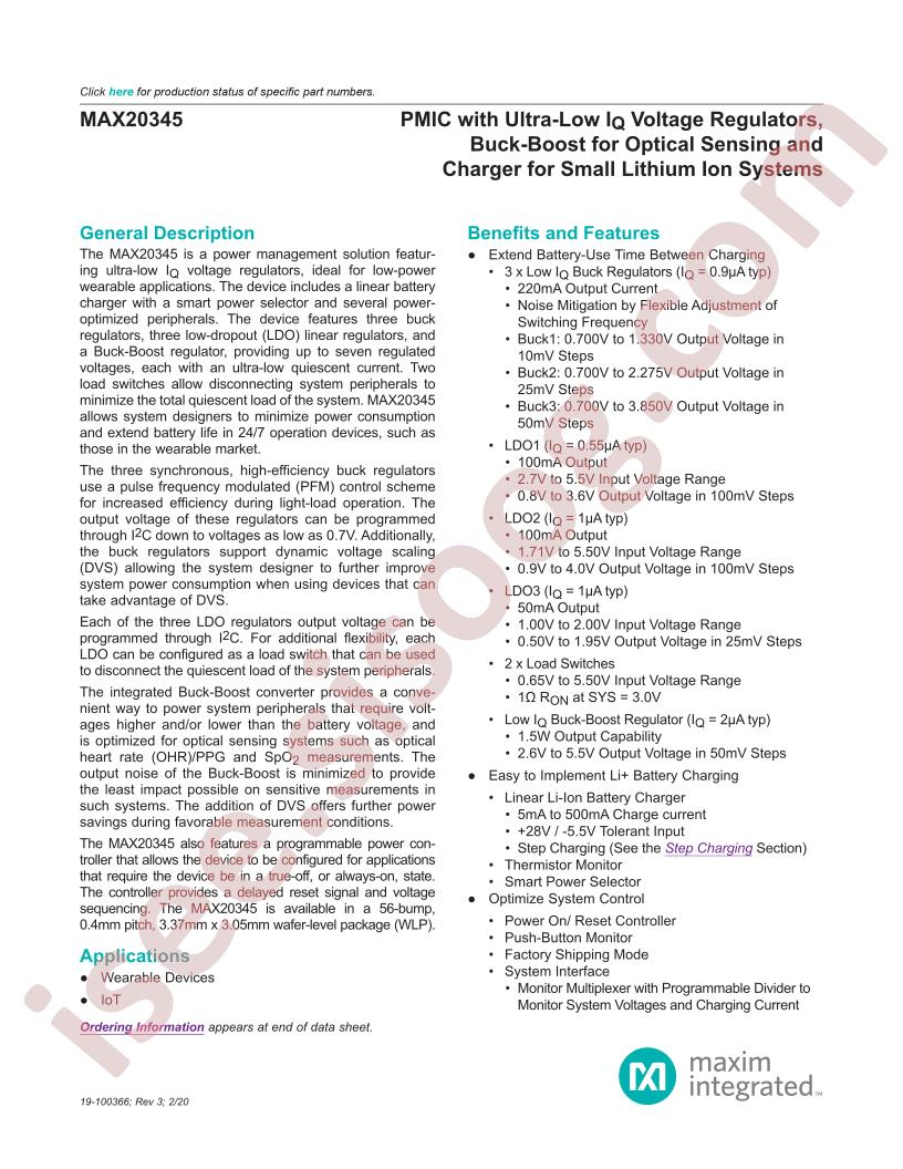 MAX20345 Datasheet