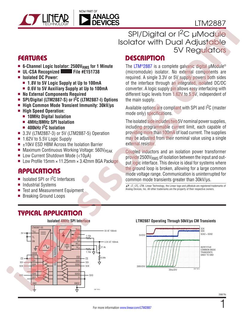 LTM2887 Datasheet