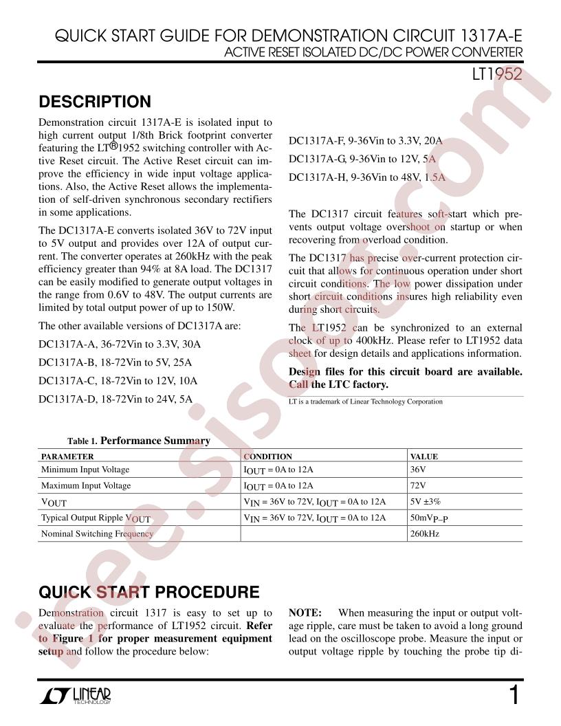 DC1317A-E Quick Start Guide