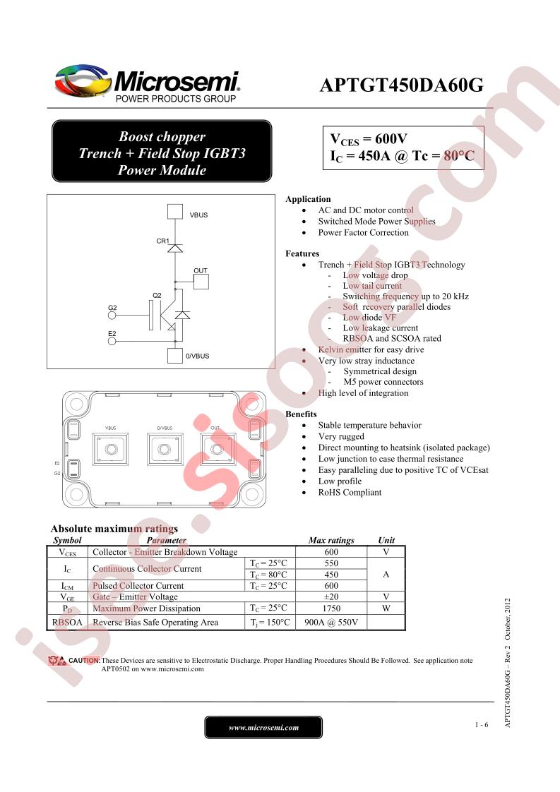 APTGT450DA60G
