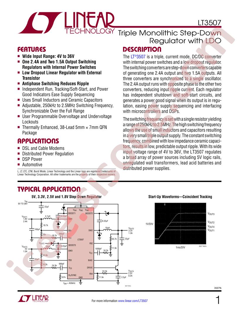 LT3507 Datasheet