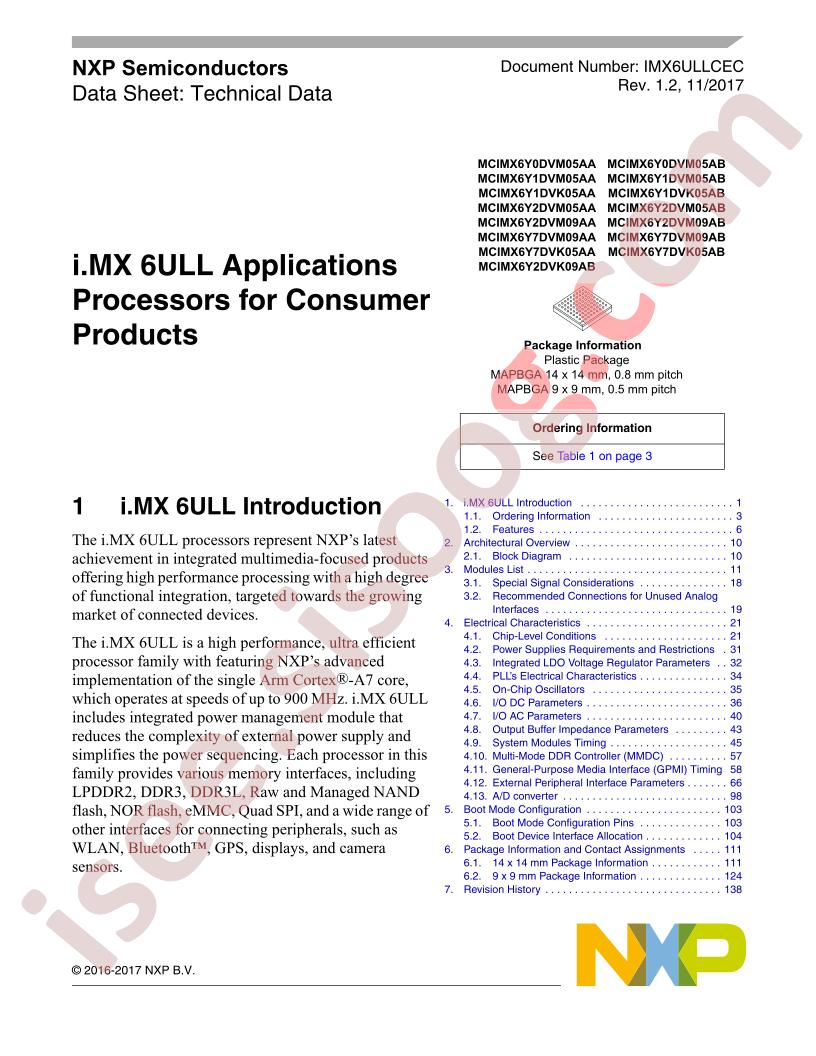 MCIMX6YxD Datasheet