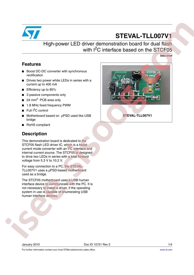 STEVAL-TLL007V1 Data Brief